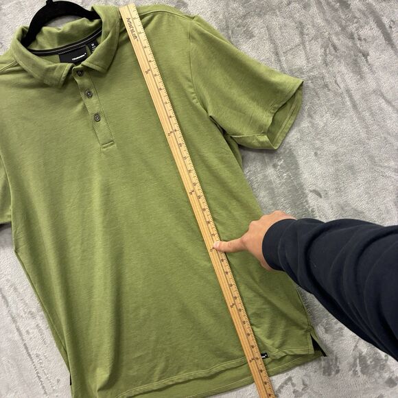Truewerk Edo Shirt Mens M Green Short Sleeve Polo Performance Stretch Golf Rugby - Picture 3 of 5